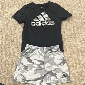 Adidas Kids Black and Gray Matching Set